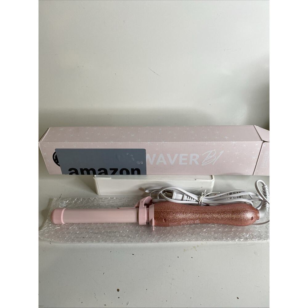 BeachWaver B1 Rotating 1" Curling Iron BW16H1 Pink Glitter